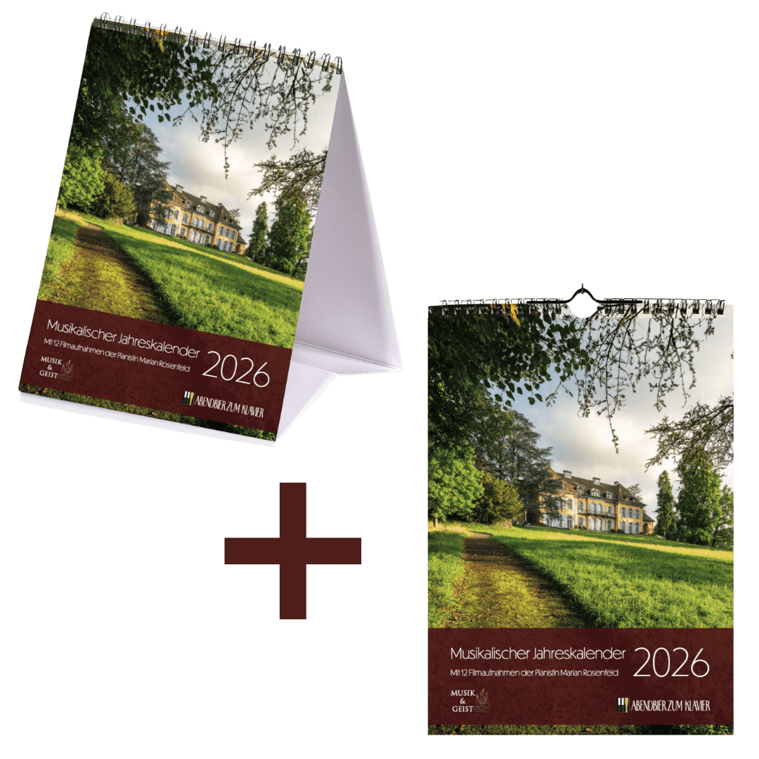 Musikalischer Jahreskalender als Tischkalender- und Wandkalenderformat